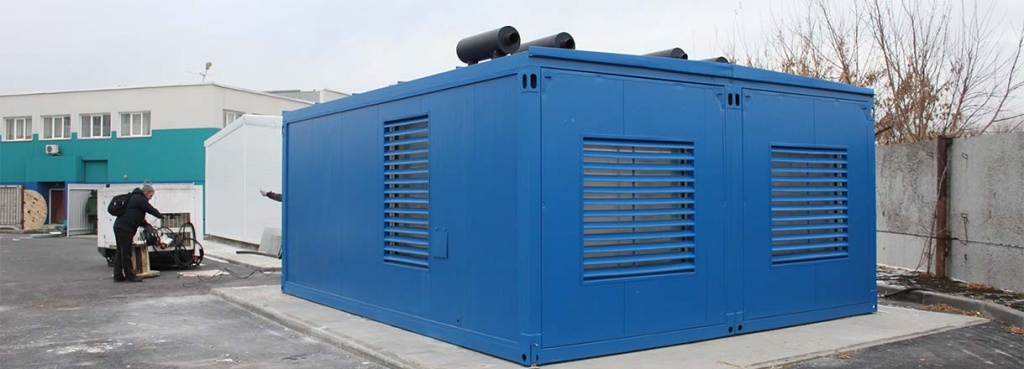 фото В модульное здание можно установить несколько дизельных генераторов
