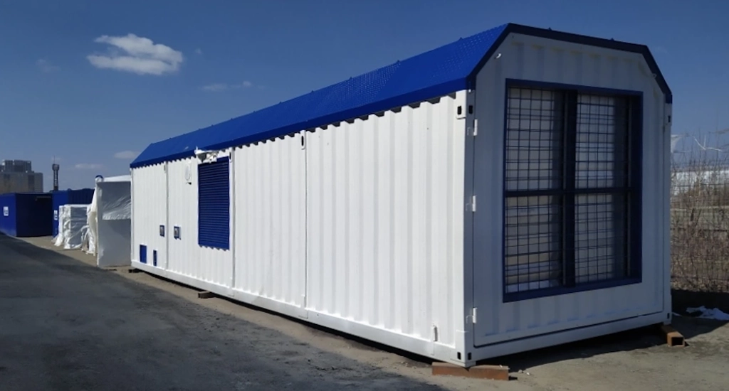 Дизельный генератор ЭТРО 1100 кВт 400В Yuchai в блок-контейнере